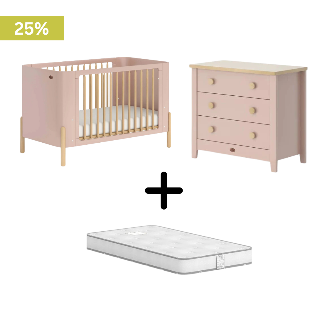 Boori - Nova 2 Piece Crib Set with 3 Chest of Drawer